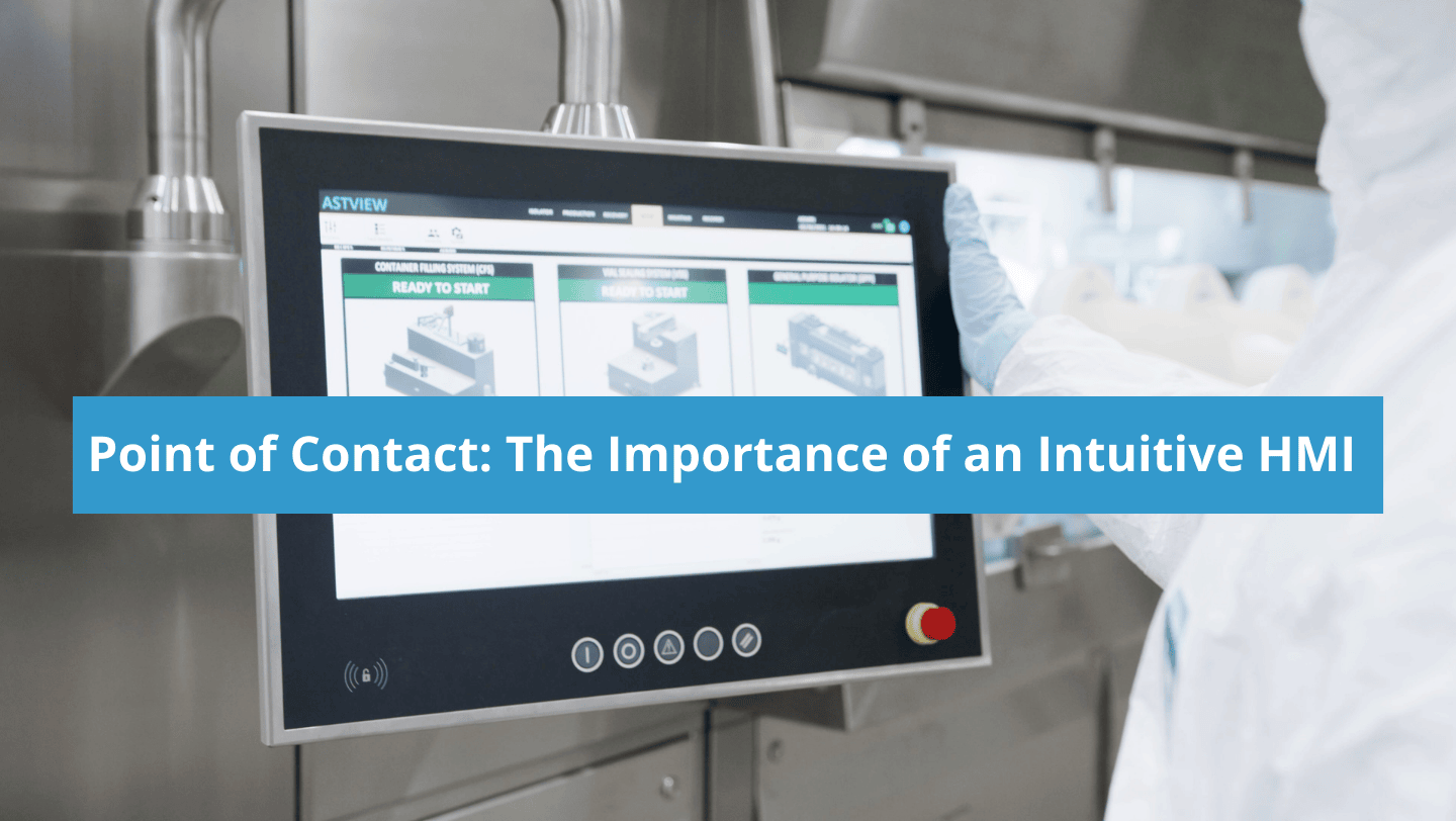 AST intuitive human machine interface within a cleanroom space handling aseptic fill finish tasks