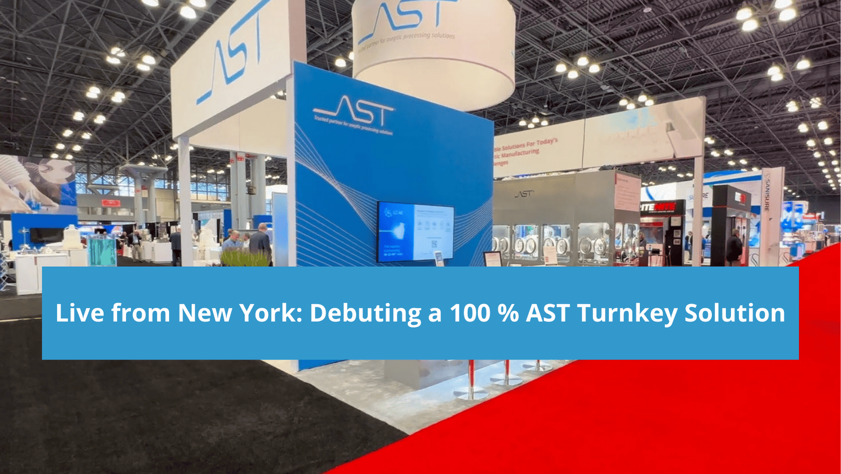 AST aseptic fill finish isolator at INTERPHEX 2024 in New York city