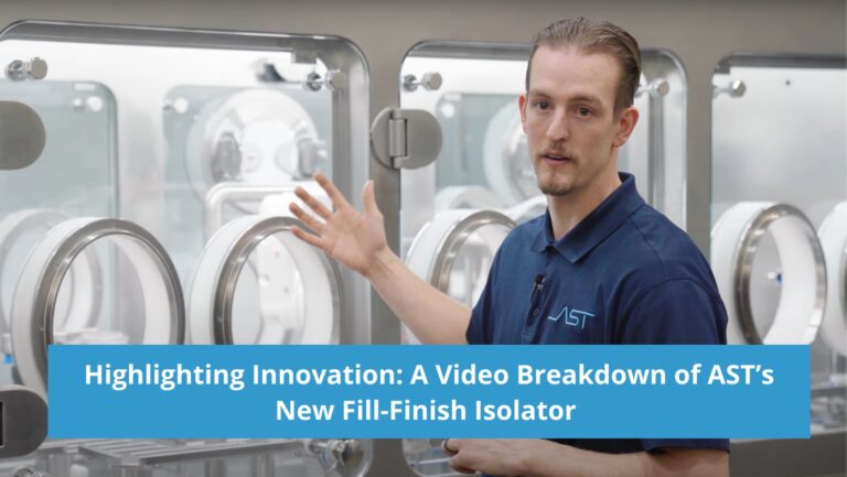 AST aseptic manufacturing fill-finish isolator unit with director of engineering spencer bolte