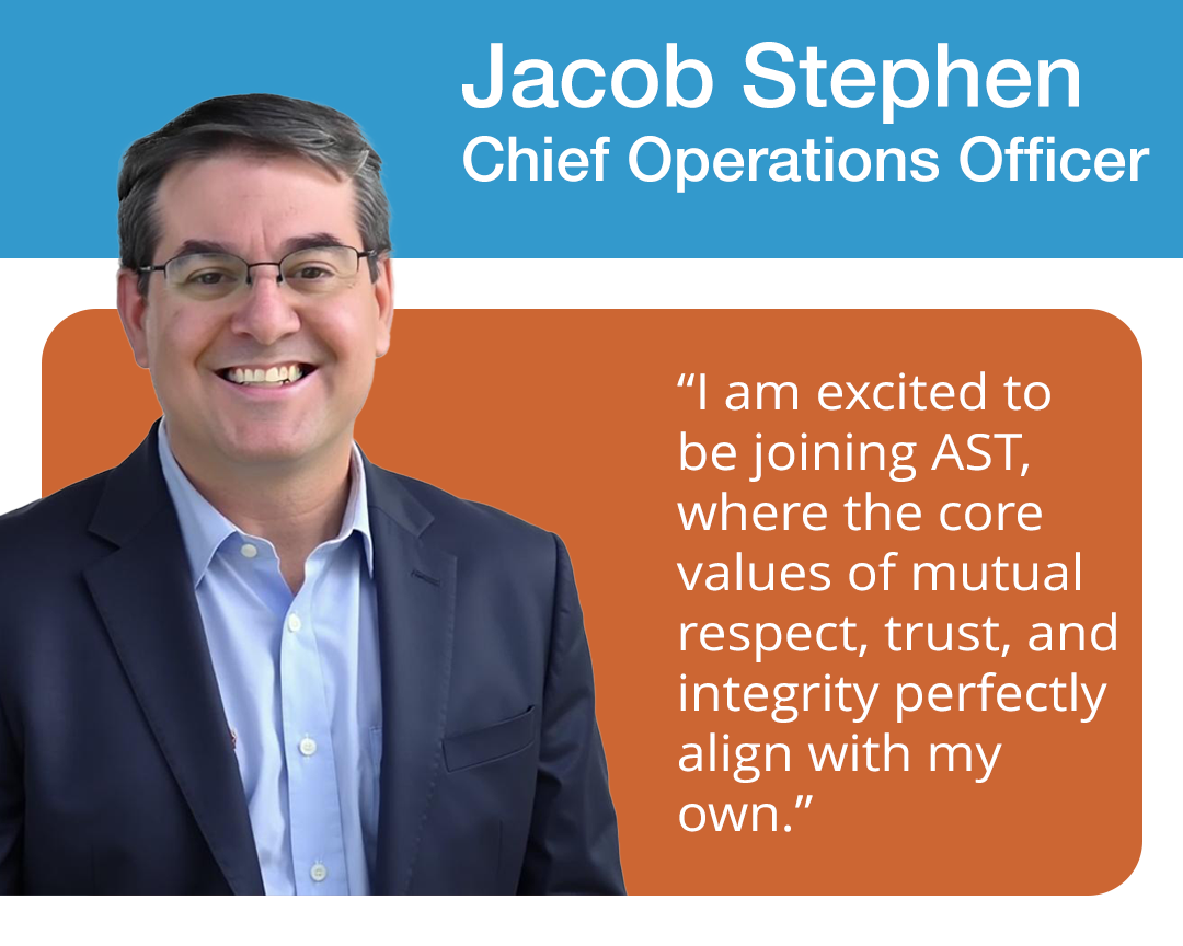 AST Names Industry Veteran Jacob Stephen as Chief Operating Officer